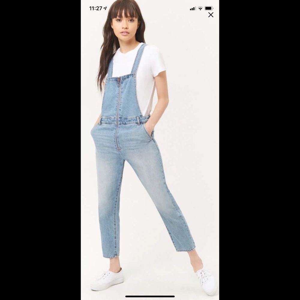 light was zip up overalls